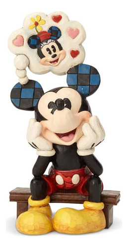 Disney Traditions, Figura De Mickey Pensando En Minnie,