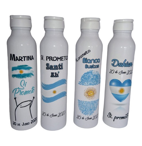 Botellas Diseño Jura Promesa A La Bandera X 32 Unidades