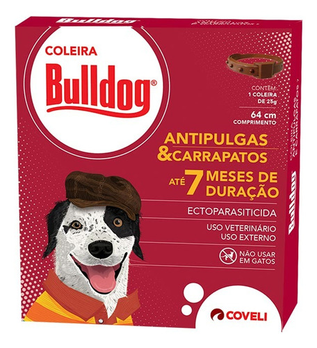 Coleira Anti Pulgas E Carrapato Bulldog Coveli