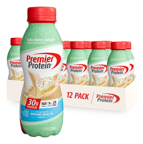 Premier Protein - Batido De Protena Sabor A Masa De Pastel,