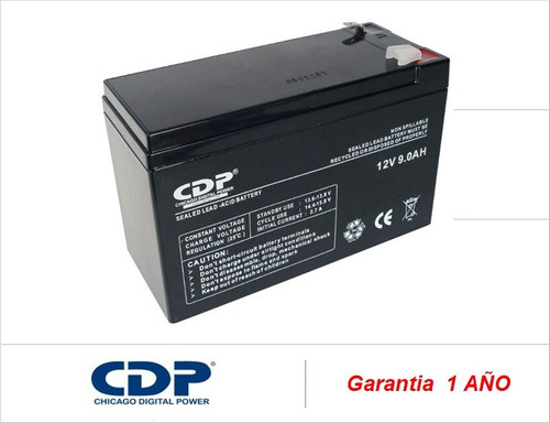 Cdp Batería Para Remplazo Ups De 12v 9amp Lsb 12-9(sumcomcr)