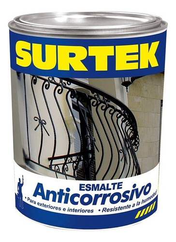 Pintura Esmalte Anticorrosivo Blanco O Negro 4lt