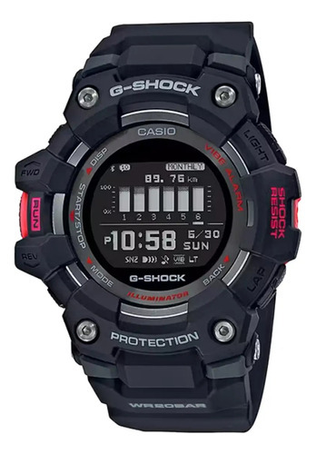 Reloj Digital Casio G Squad Power Trainer Gbd 100 1 Para Hom Color de la correa Negro Color del bisel Negro Color del fondo Negro