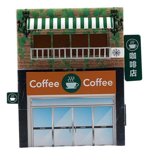 Café De Simulación A Escala 1:64 Con Luces Coleccionables