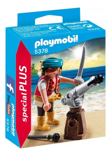 Figura Armable Playmobil Special Plus Pirata Con Cañón 10 Pc