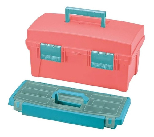 Caja Organizadora Rimax 16 Vanity Salmon