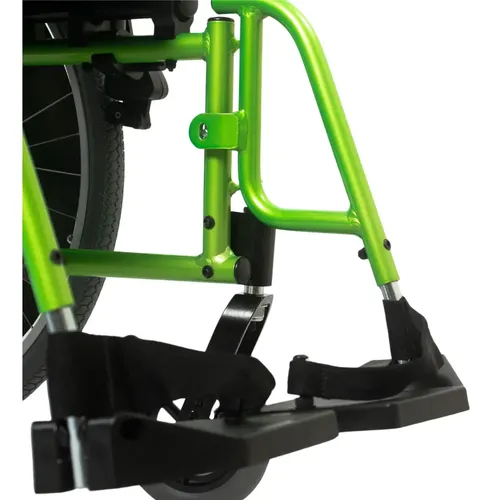 Cadeira de Rodas Manual Ortobras AVD Alumínio Verde Pés Fixos