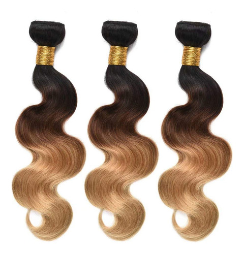 Extensiones De Cabello 100% Humano 26in 100gr Ombre 3 Tonos