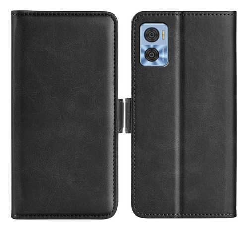 Funda De Piel Con Hebilla De Doble Cara Para Motorola Moto E