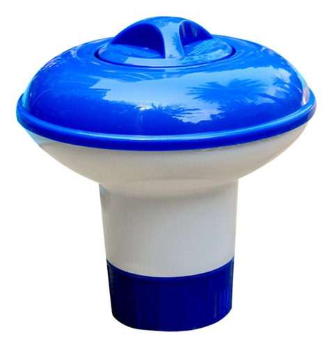 Mini Dispensador Flotante Blanco Y Azul Para Piscina De Clor