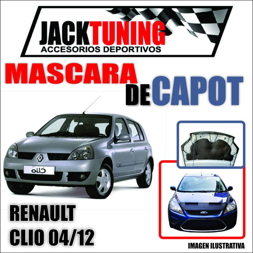 Mascara De Capot Renault Clio 04/12 En Ecocuero