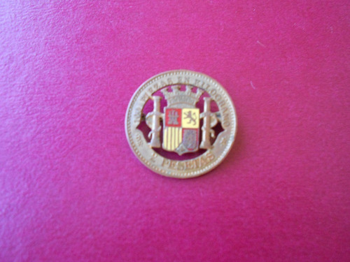 Pin Prendedor Calado Escudo De España Esmaltado - Vintage