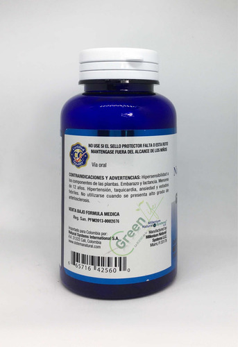 Panax Ginseng Koreano + Ginkgo Biloba X60tab Natural Systems