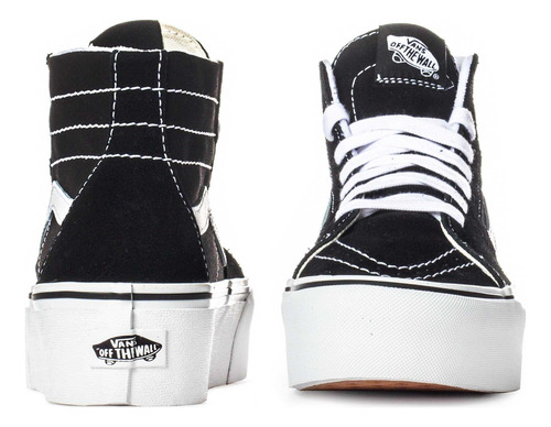 Tenis Vans Sk8 Hi Tapered Stackform - 5jmkbmx - Negro - Mujer
