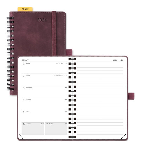 2024 Planner Weekly Notebook   Size 4''x 6.25'' Small C...