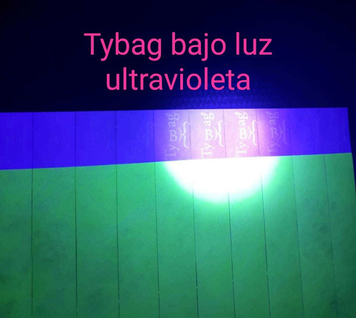 Imagen 9 de 10 de Pulseras De Papel Tyvek Personalizadas Para Eventos