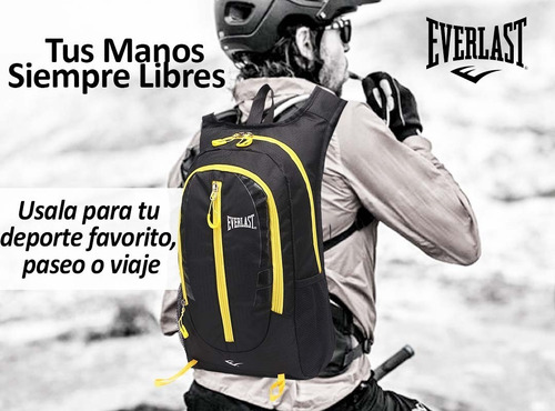 Imagen 8 de 10 de Mochila Everlast Original Trekking Running Deporte Bicicleta
