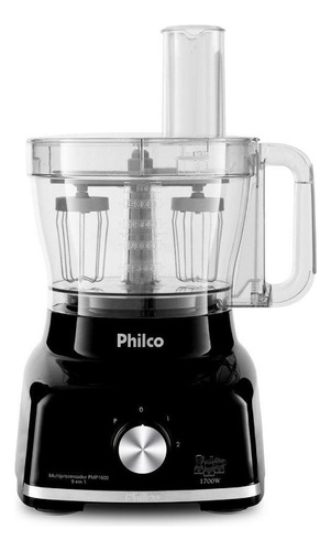 Multiprocessador Philco Glass Turbo 9 Em 1 1700w 220v Preto
