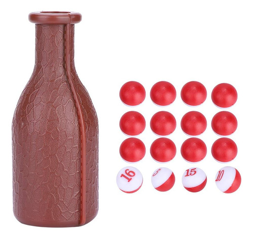 Botella De Dados, Botella Agitadora De Billar Y 16 Bolas Num