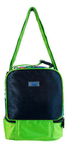 Kit Mochila, Lonchera Y Lapicera Minecraft Pelicula Original Verde