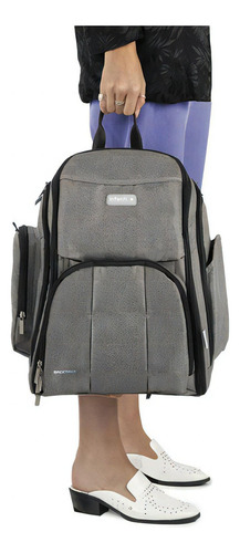Mochila Maternal Backpack Gris Infanti Color Gris