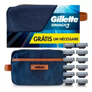 Kit Carga Mach3 12 Unidades + Necessaire Gillette