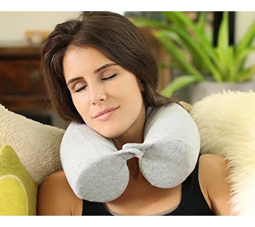 Twist Memory Foam Travel Pillow For Neck, Chin, Lumbar ...