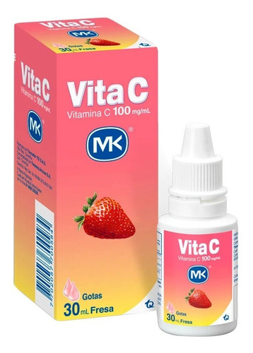 Vitamina C En Gotas Vita C Fresa X 30 M - mL a $728