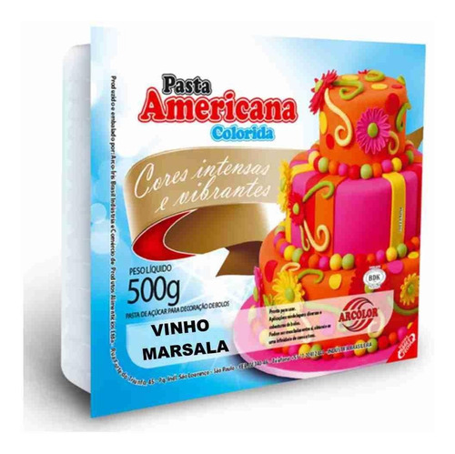 Pasta Americana Vinho Marsala 500g Arcolor/ Hiperfesta 