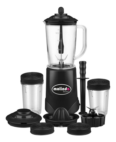 Licuadora Procesador De Alimentos Molinda Blender Negro 4515