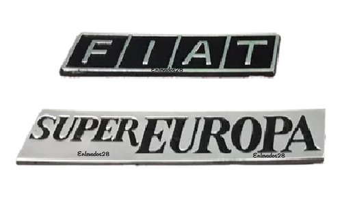 Insignia  Fiat + Super Europa De Moldura De Baul De 128