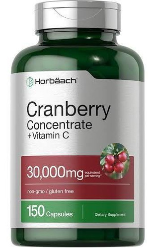 Cranberry 30,000mg Con Vitamina C 150 Capsulas Triple Fuerza