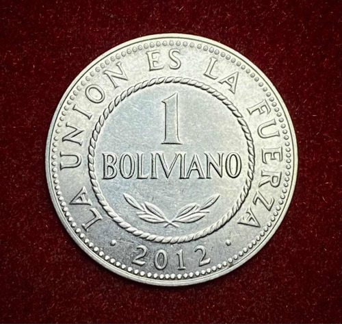 Moneda 1 Boliviano 2012 Bolivia Km 217