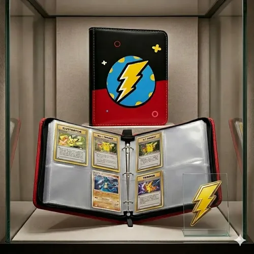 Fichário Pokémon Tcg 2x2 Com Zíper - 400 Cartas Autêntico