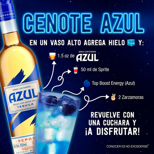 Caja De Tequila Reposado Gran Centenario Azul 950ml