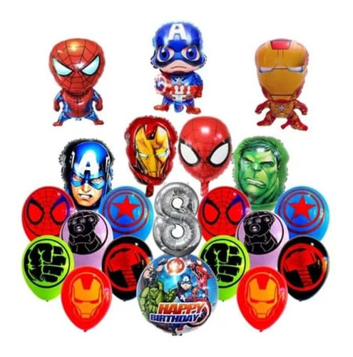 Globo Metalizado Avengers Falcon Hombre Hormiga Vengadores