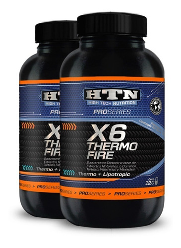 Imagen 1 de 6 de X6 Thermo Fire 240 Caps Htn Pro Series Con Citrus Aurantium