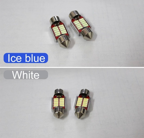 X2 Luces Led Interior Automóvil Canbus 31mm 12v Universal