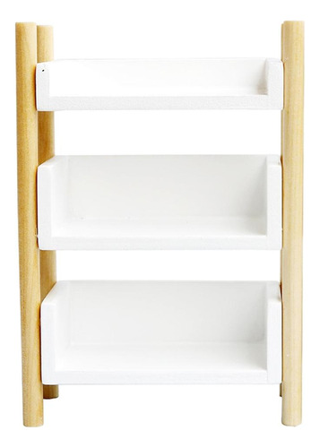 1:8 1:12 Escala Dollhouse Rack De Almacenamiento Blanco B