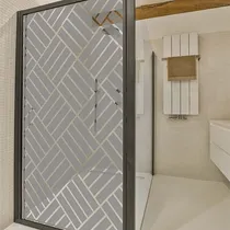 Comprar Vinilo Esmerilado Con Diseño\u002F Baños - Ventanas - Mamparas -