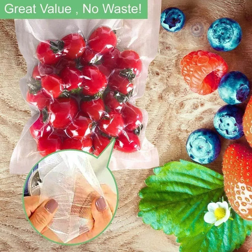 * Kit 6 Rollos Bolsas Alimentos Sellado Al Vacío 4 Tipos