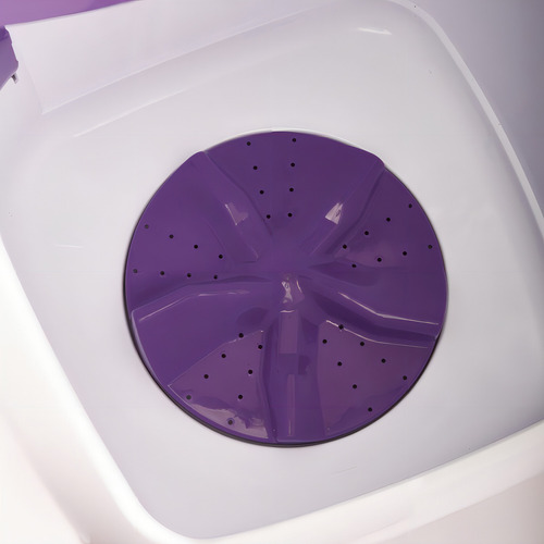 Lavarropa Semi Automatico Columbia Lsc10001 10k 7p Con Bomba Color Blanco/Violeta