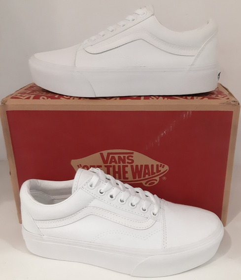 Tenis Vans Plataforma Blancos | MercadoLibre 📦