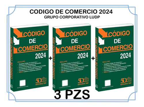 Codigo De Comercio 2024 ( 3 Piezas)
