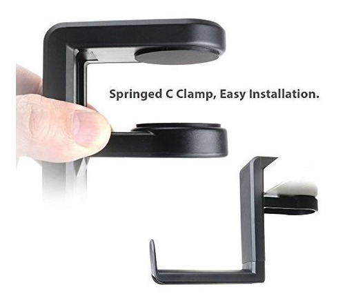 Imagen 4 de 7 de Soporte De Gancho Para Auriculares De Pc Para Videojuegos,
