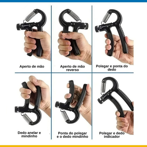 Imagem 6 de 8 de Hand Grip Mola Com Ajuste Até 40kg Fortalecimento Punho Mão
