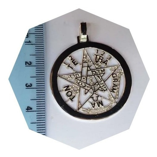 Dije Medallón Tetragramaton Tamaño Gigante Plata Protección