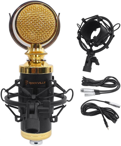 Micrófono Condensador Rockville Rcm02 Pro Studio Record 