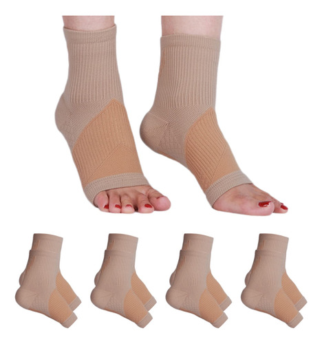 4 Pares De Calcetines De Compresion Para Mujeres Y Hombres,