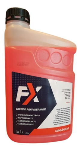 Liquido Refrigerante Orgánico Concentrado Fx (tipo A) X 12l Color Rojo, Amarillo, Verde
